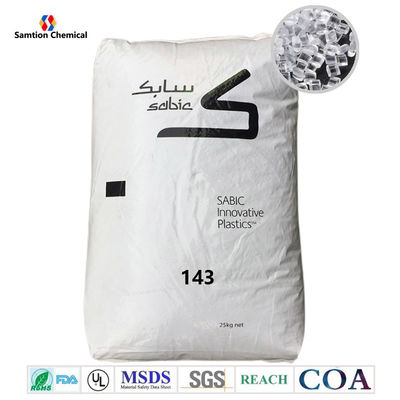 Kualitas  UV Stabilized S-Plastic  143 Polycarbonate Plastic Resin HB 10.5 MFR pabrik